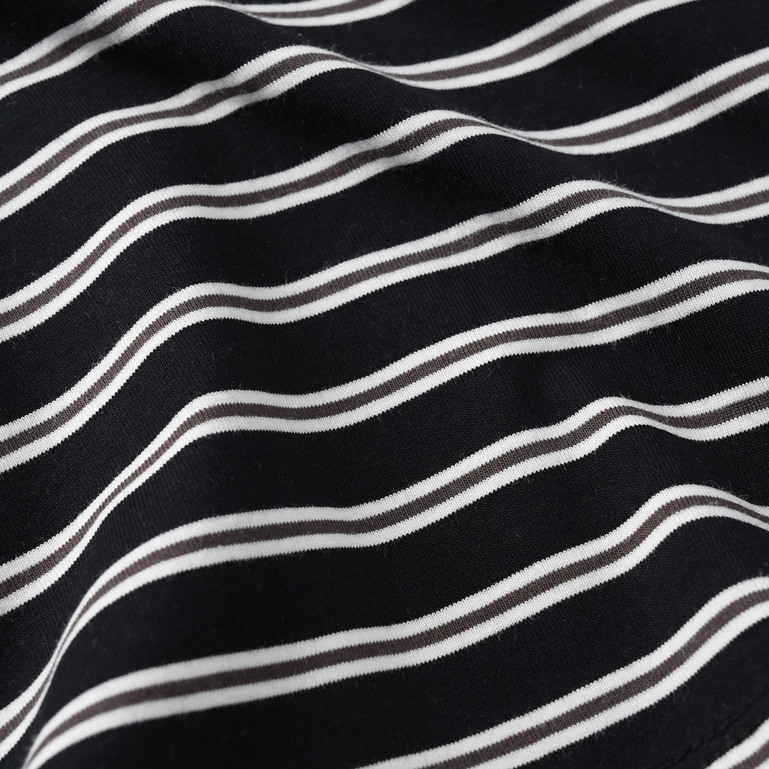 Infant Boys Yarn Dyed Round Neck T-Shirt Lets Go - Black