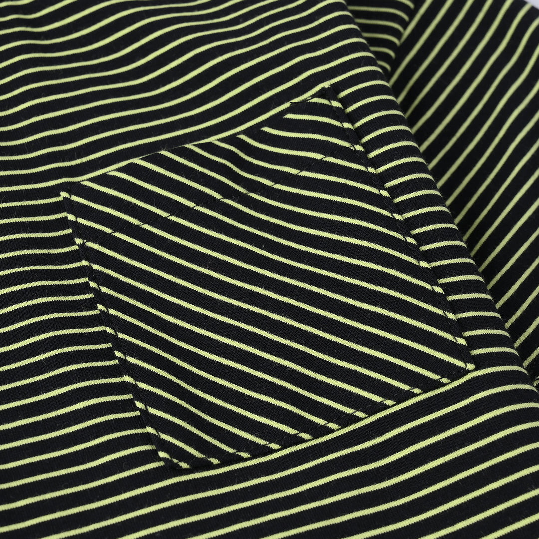 Infant Boys Yarn Dyed Round Neck T-Shirt (Always Smiling) - Black