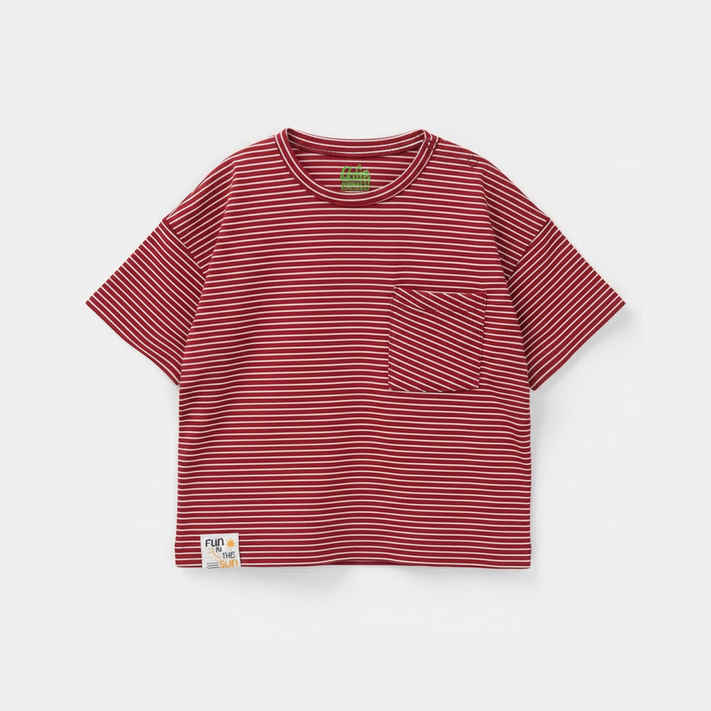 Infant Boys Yarn Dyed T-Shirt - Red