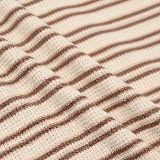 Infant Boys Yarn Dyed Round Neck T-Shirt - Brown