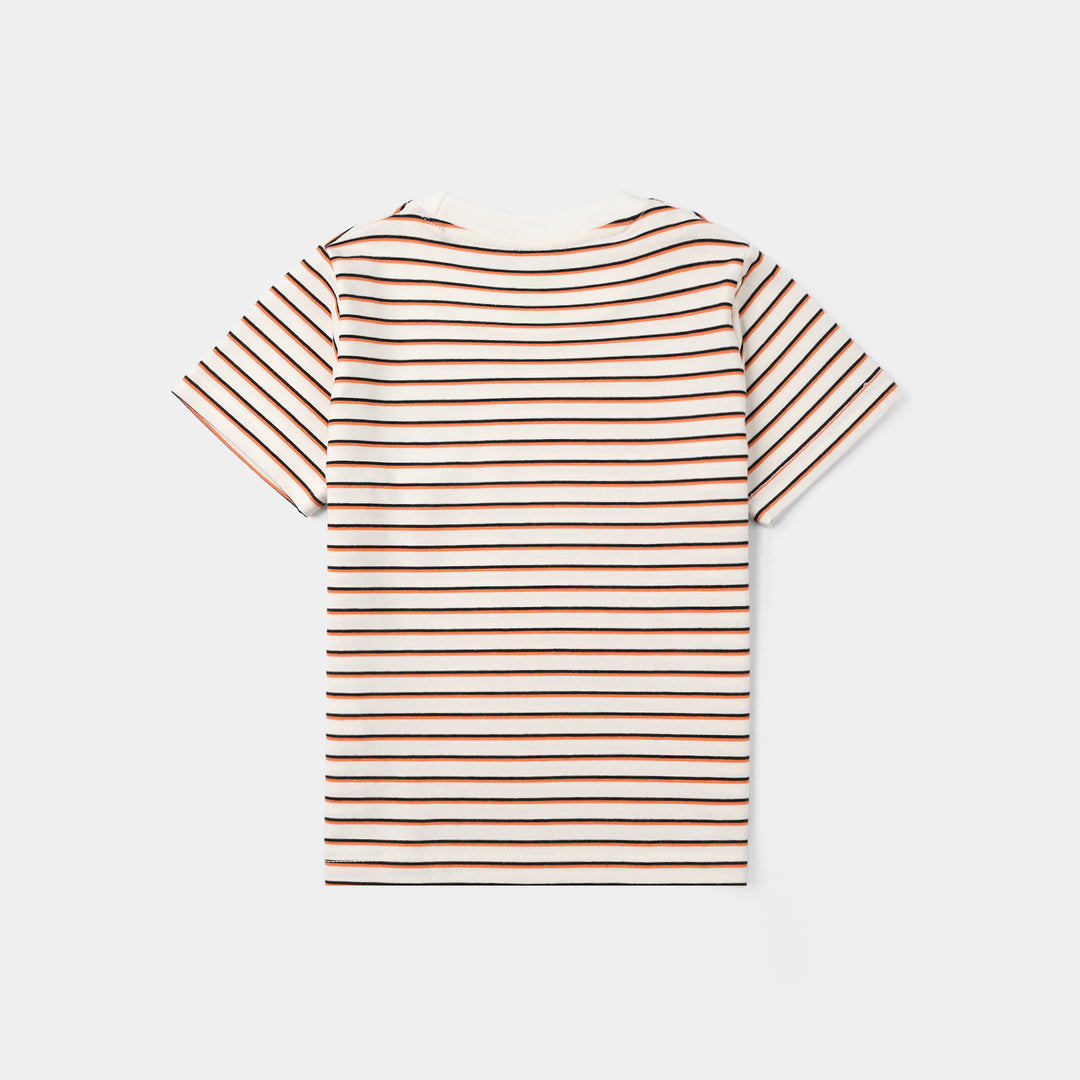 Infant Boys Yarn Dyed T-Shirt - White