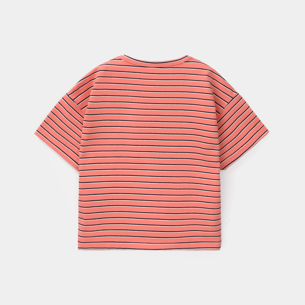 Infant Boys Yarn Dyed T-Shirt Surf-ORANGE