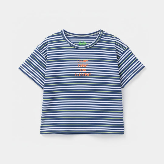 Infant Boys Yarn Dyed T-Shirt - Blue