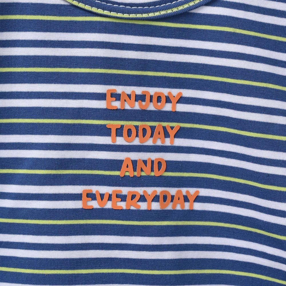 Infant Boys Yarn Dyed T-Shirt - Blue