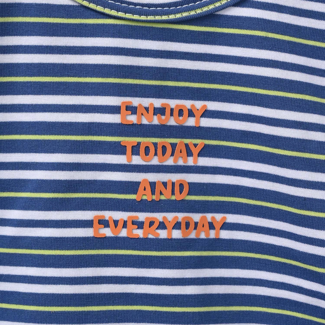 Infant Boys Yarn Dyed T-Shirt - Blue