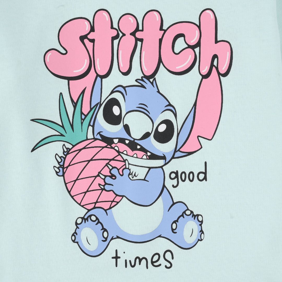 Girls Jersey/Terry T-Shirt Stitch - Blue
