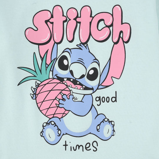 Girls Jersey/Terry T-Shirt Stitch - Blue