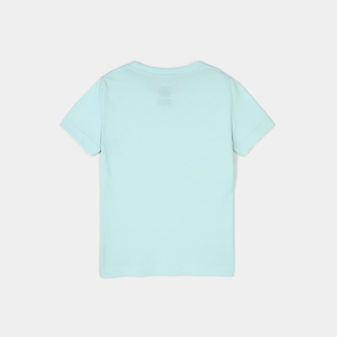 Infant Girls Jersey/Terry T-Shirt (Squeeze the Day) - Blue