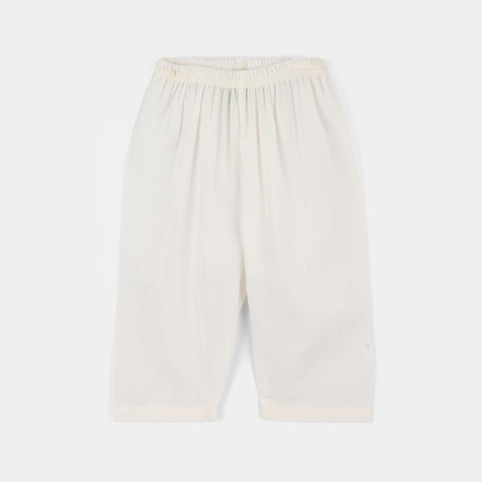 Infant Boys Poly Viscos Kurta Pajama - Off White