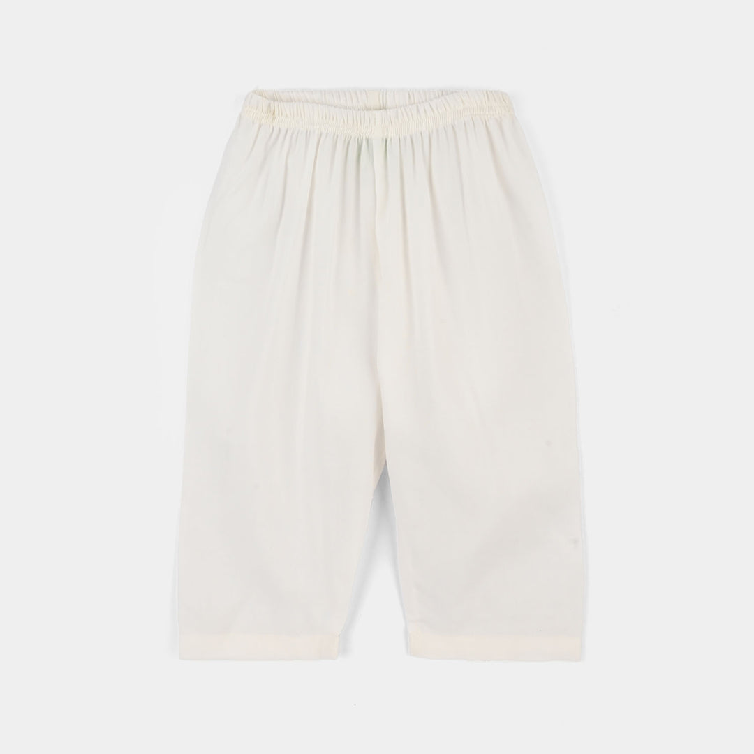 Infant Boys Poly Viscos Kurta Pajama - Off White