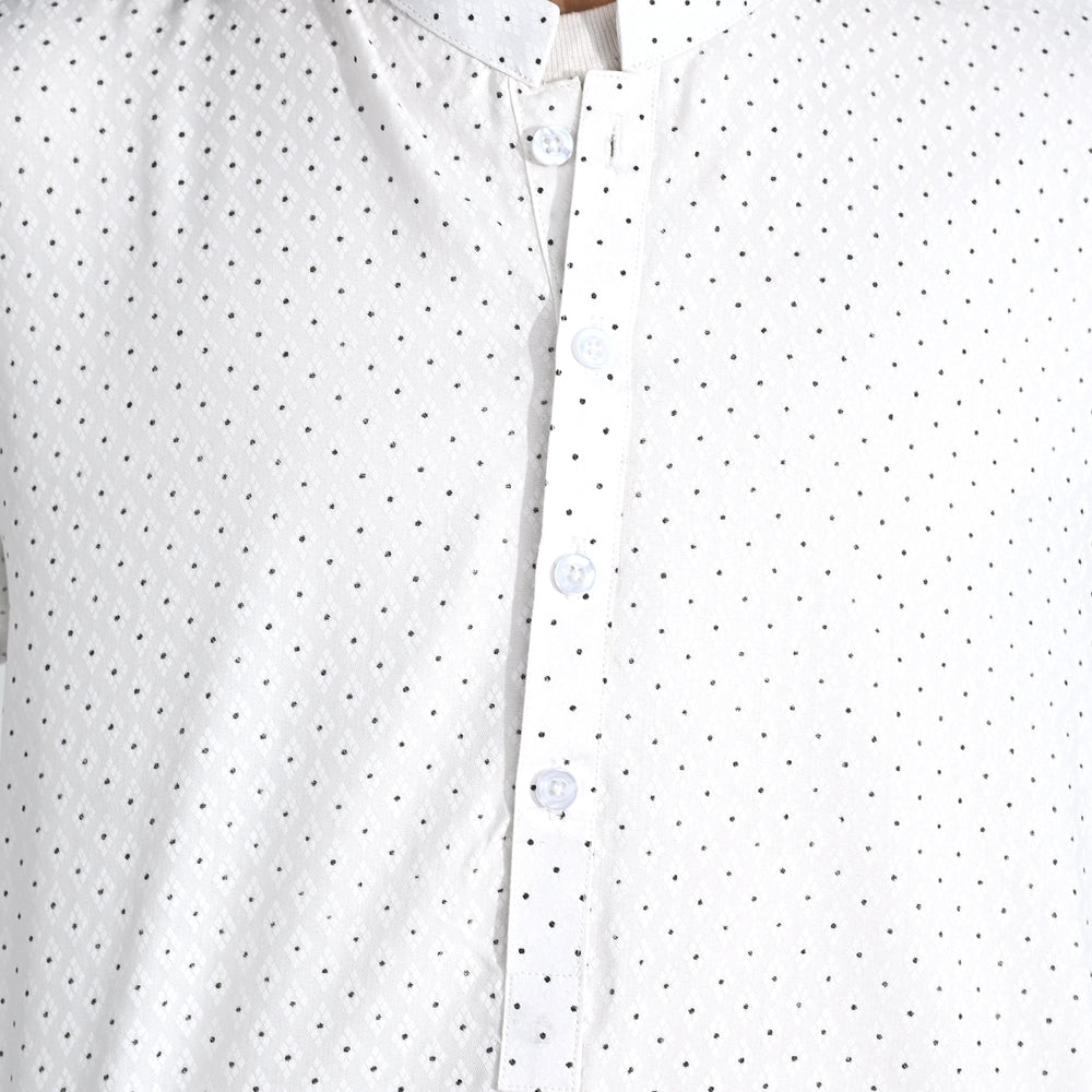 Boys Poly Viscos Kurta Pajama - Off White