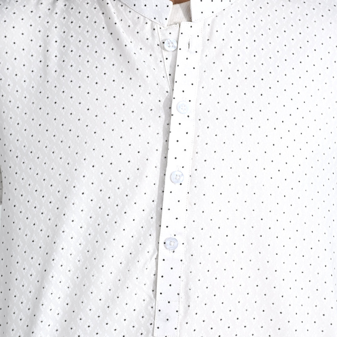 Boys Poly Viscos Kurta Pajama - Off White