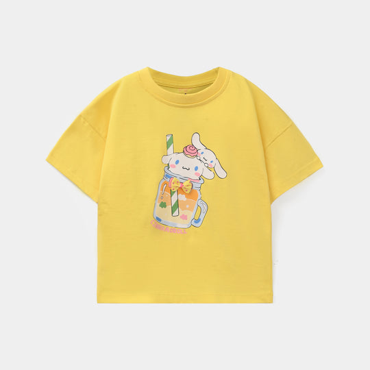 Infant Girls Jersey/Terry T-Shirt - Yellow