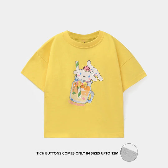 Infant Girls Jersey/Terry T-Shirt - Yellow