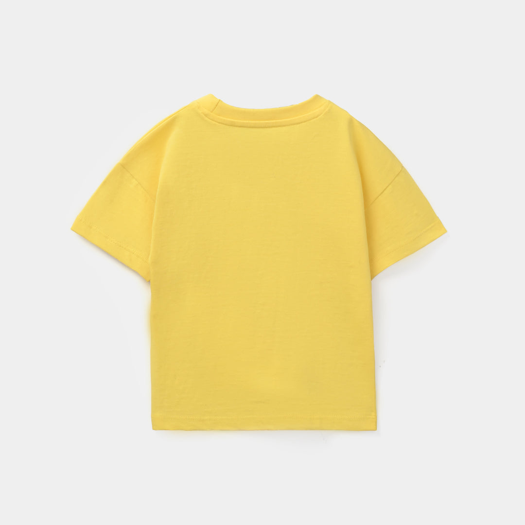 Infant Girls Jersey/Terry T-Shirt - Yellow