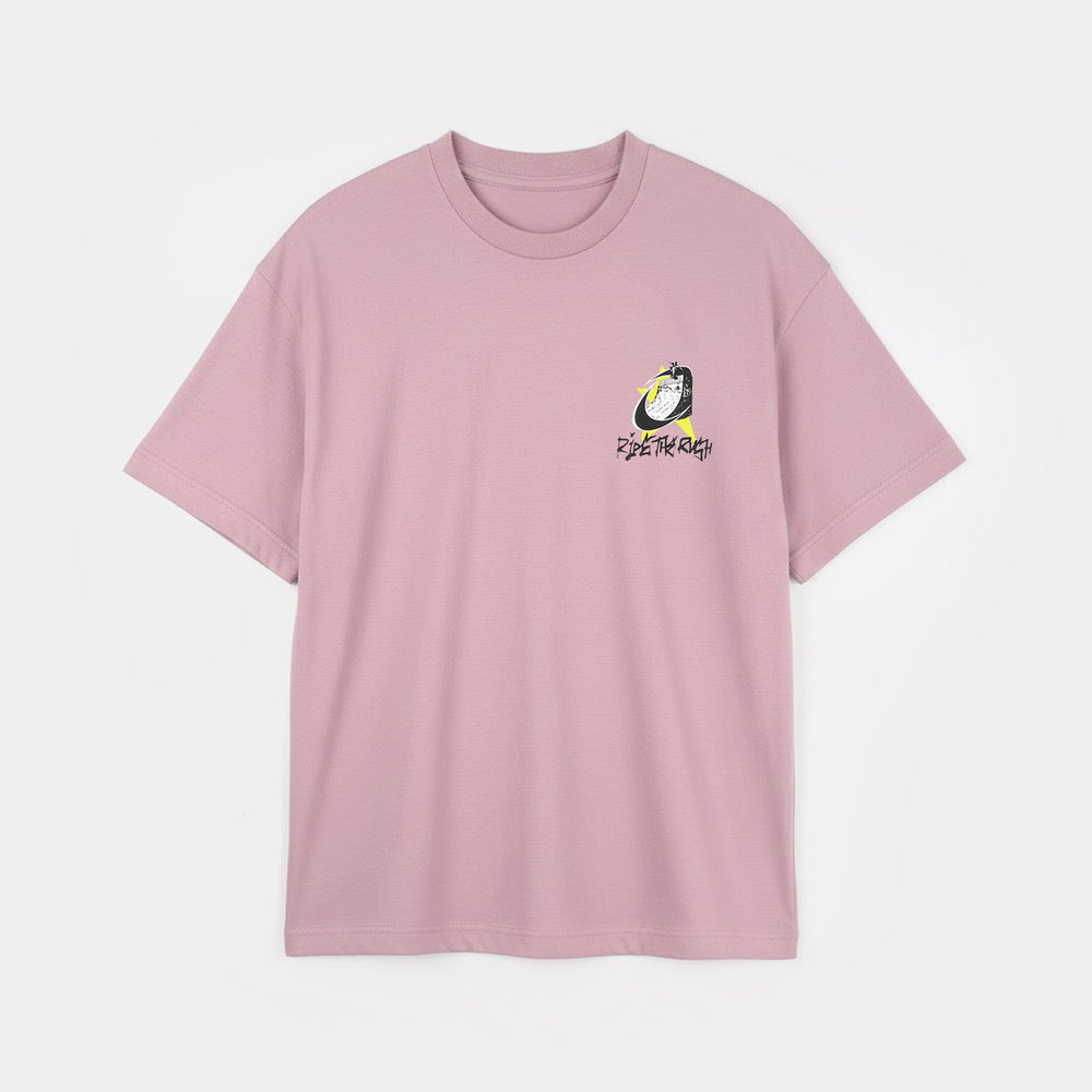 Boys Cotton Jersey T-Shirt (RIDE THE RUSH) - Elderberry