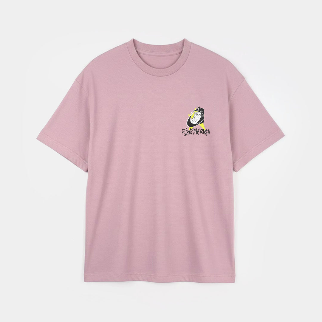 Boys Cotton Jersey T-Shirt (RIDE THE RUSH) - Elderberry