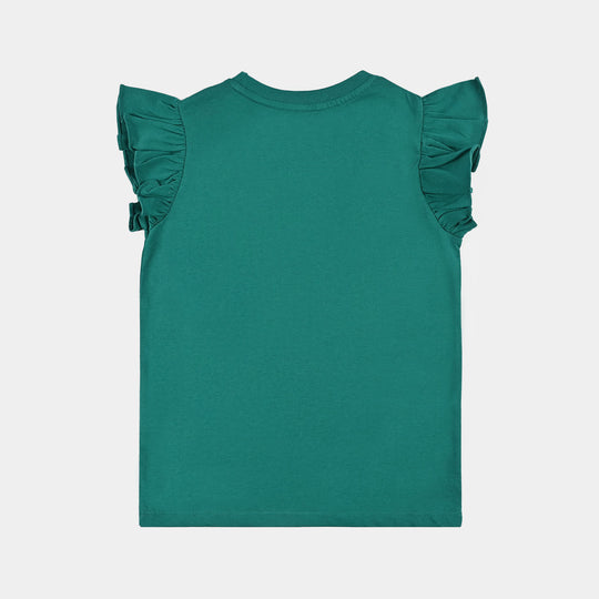 Girls Jersey/Terry T-Shirt (Sunny Club) - Green