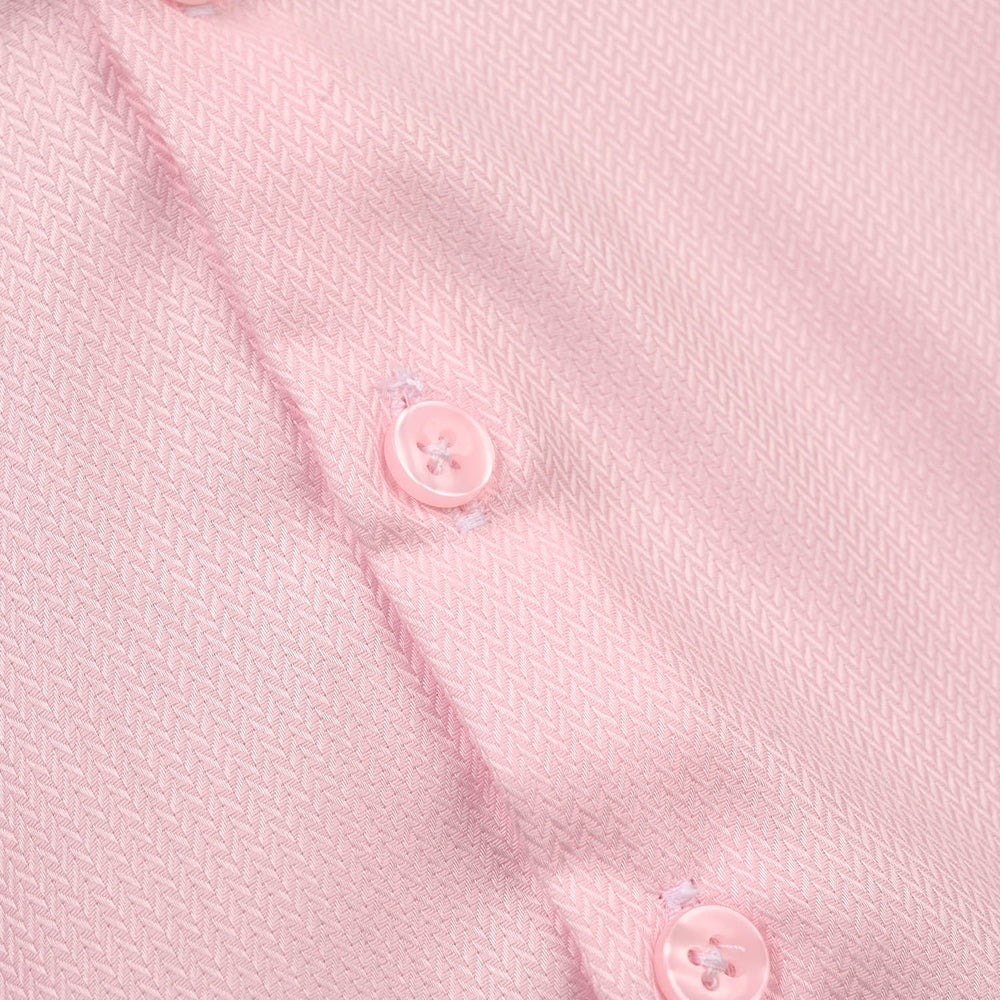 Infant Boys Yarn Dyed Formal Shirt (Pink Dobby)-PINK