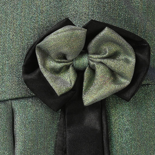 Girls Organza Fancy Frock (Bow) - Green