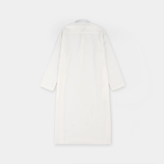 Boys Poly Viscose Jubba-White