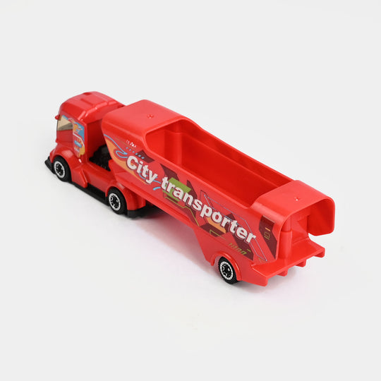 City Transporter Truck with Mini Car – Durable Toy Vehicle Set for Kids