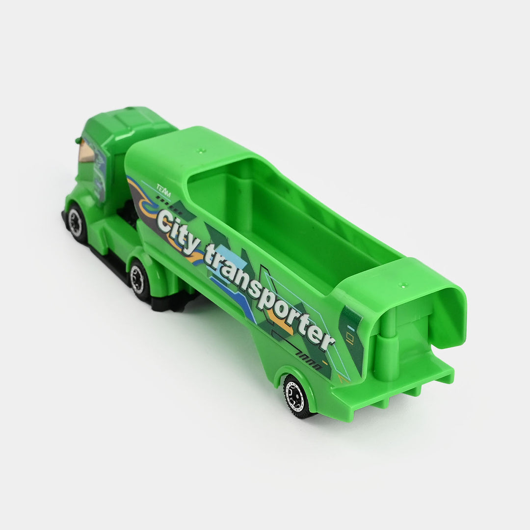 City Transporter Truck with Mini Car – Durable Toy Vehicle Set for Kids