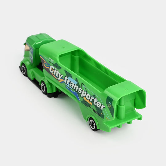 City Transporter Truck with Mini Car – Durable Toy Vehicle Set for Kids