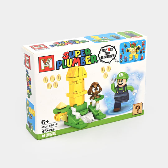 Super Plumber Building Block Set (45+ Pieces)