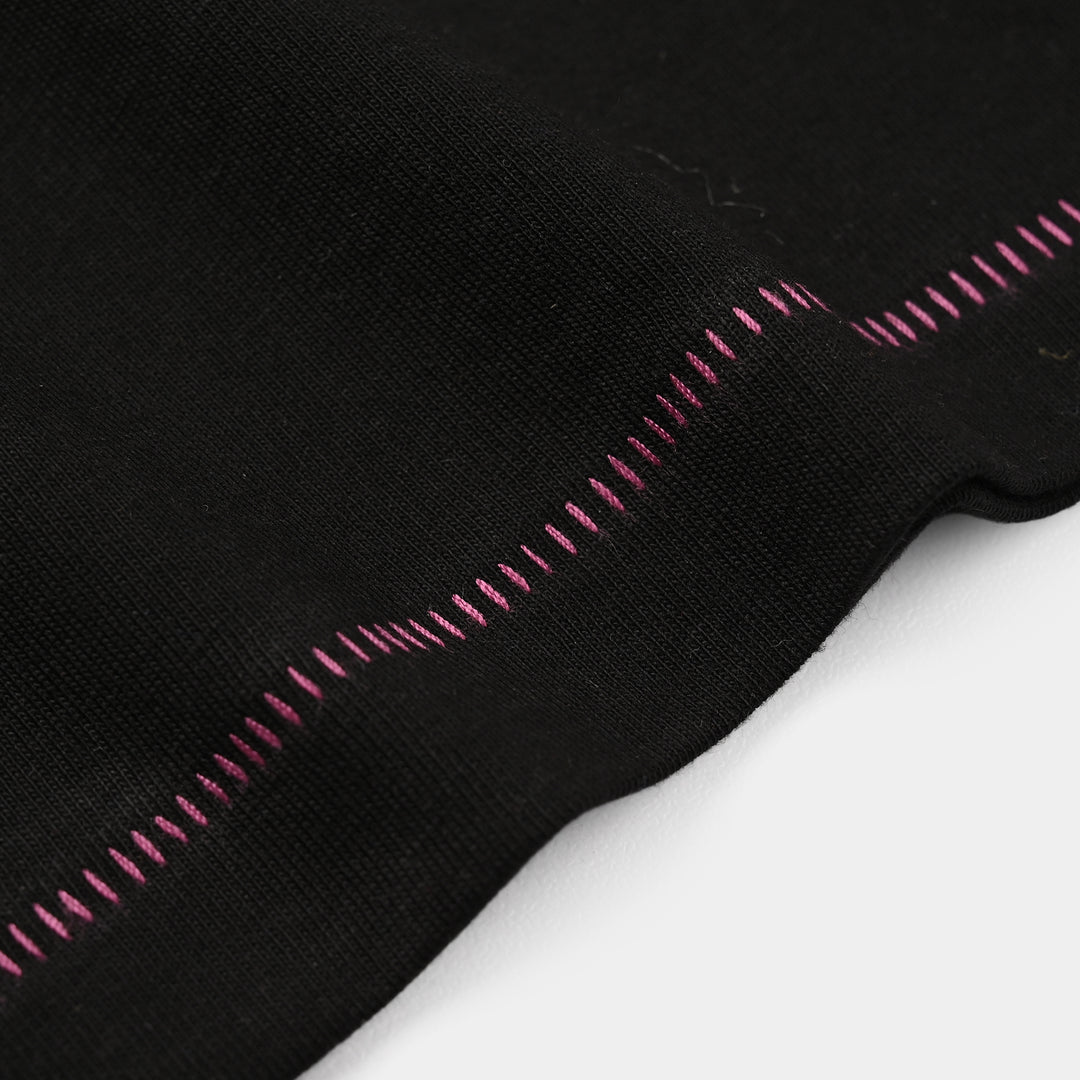 Girls Jersey/Terry T-Shirt (Knot So Ordinary) - Jet Black