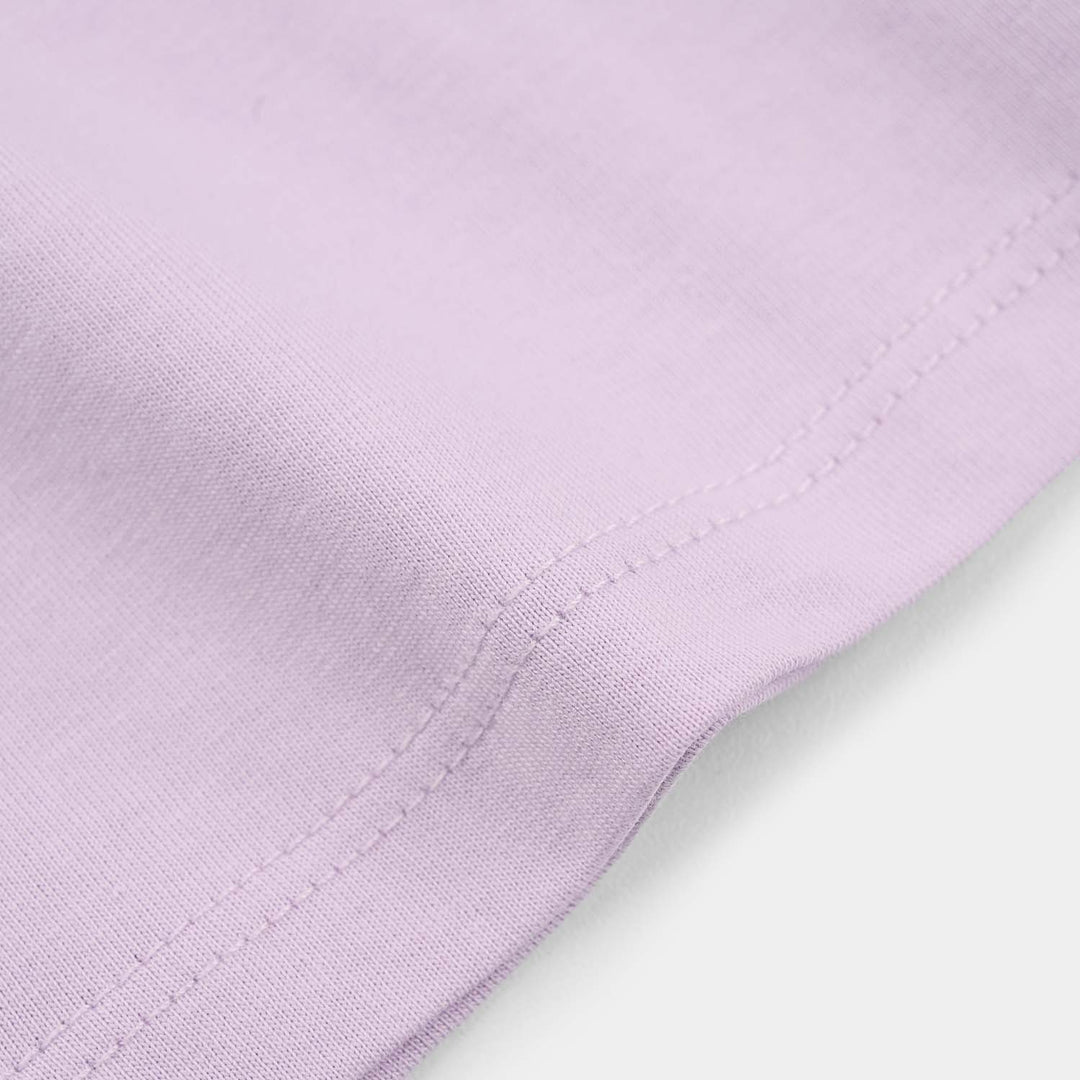 Infant Girls Jersey Terry T-Shirt Half Sleeves (Fruits) - Pastel Lilac