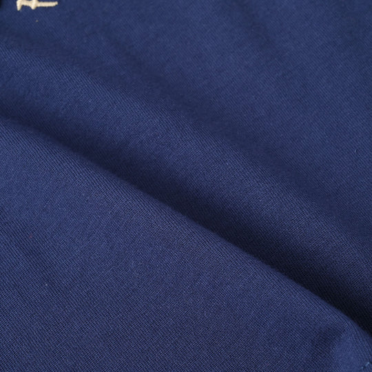 Girls Jersey/Terry T-Shirt - Navy Blue