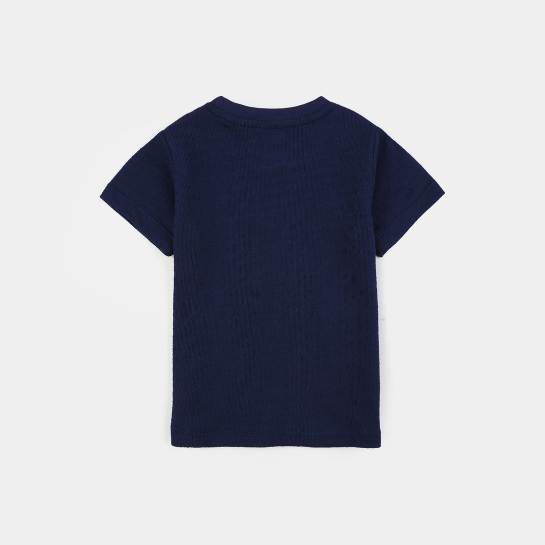 Infant Girls Jersey/Terry T-Shirt (Jolly Lolly) - Navy Blue