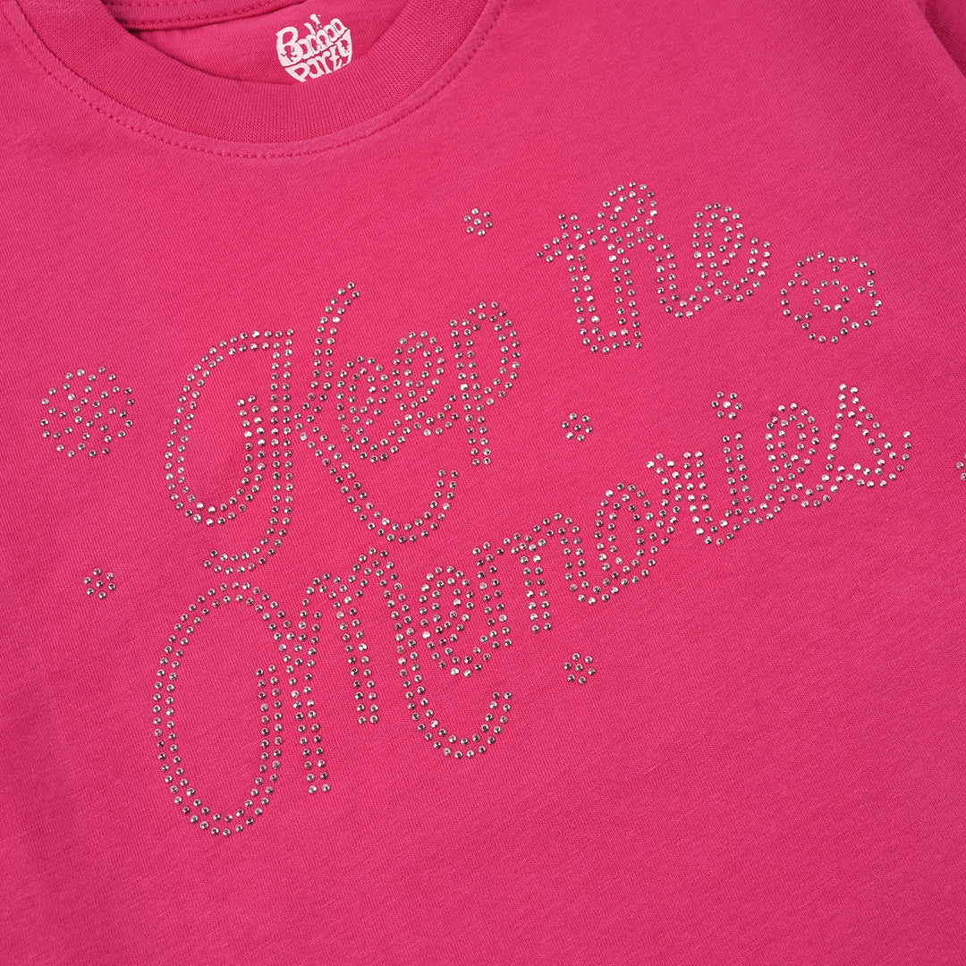 Girls Jersey/Terry T-Shirt - Red