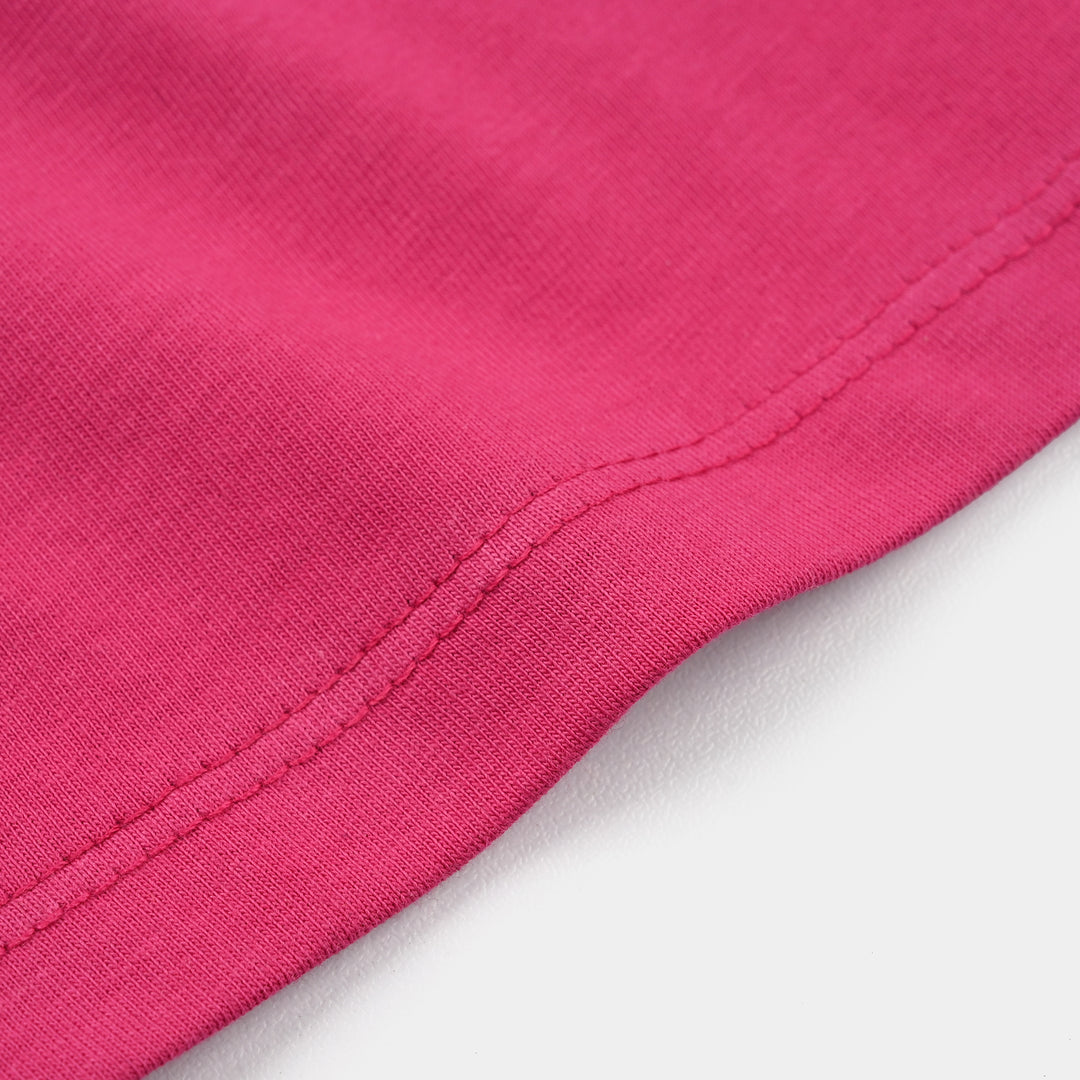 Girls Jersey/Terry T-Shirt - Red