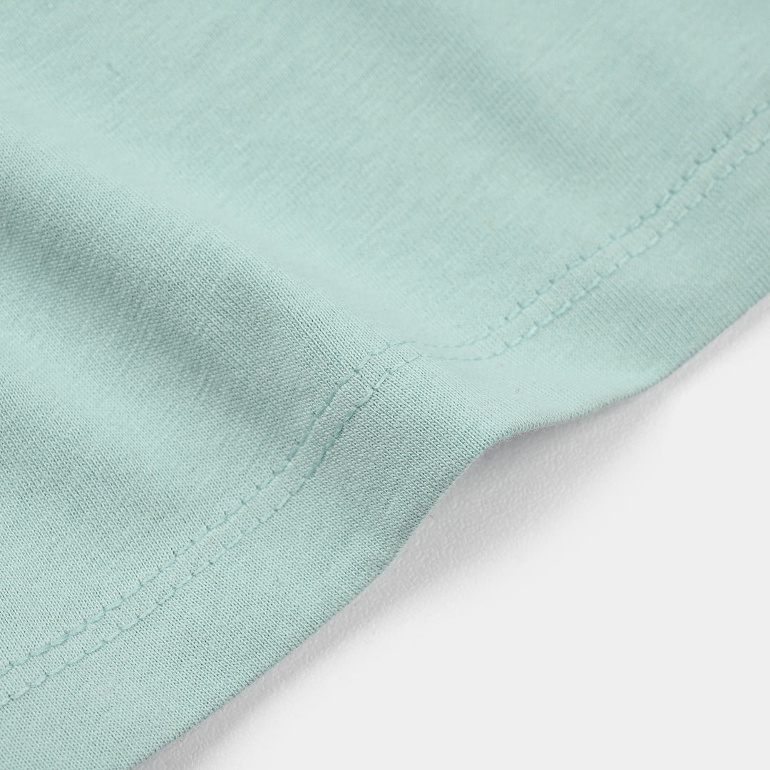 Infant Girls Jersey/Terry Printed T-Shirt - Canal Blue