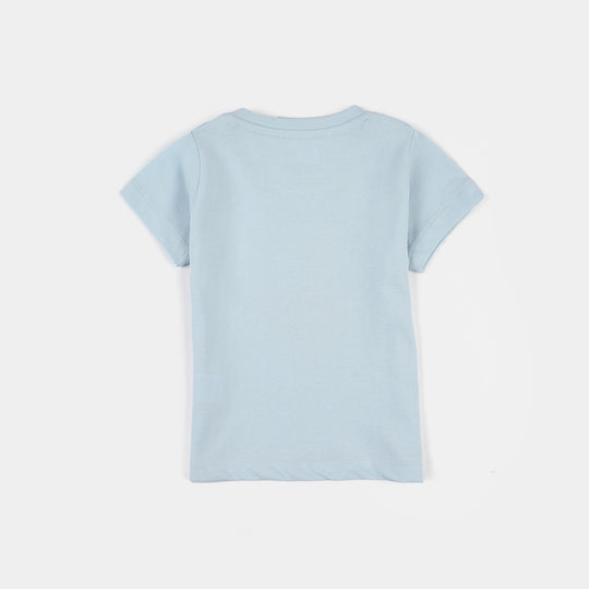 Infant Girls Jersey/Terry T-Shirt (Magical Mermaid) - Light Blue