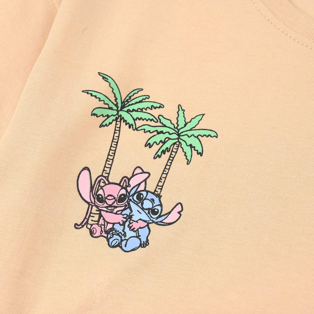 Girls Jersey/Terry T-Shirt (Vacay Mood) - Apricot
