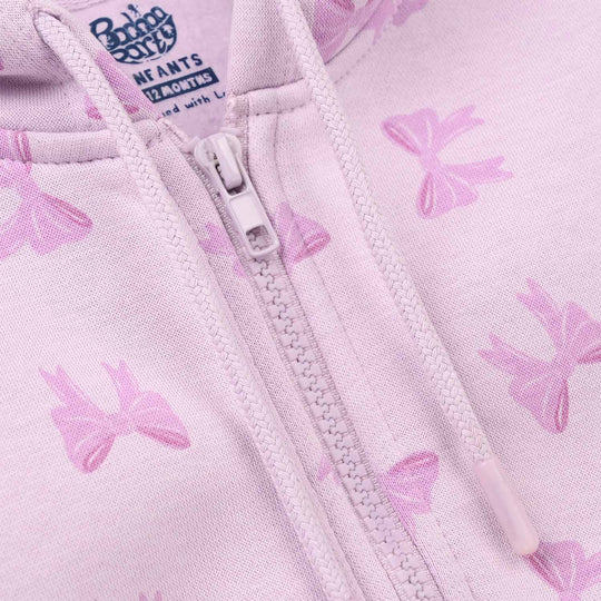 Infant Girls Fleece Knitted Jacket Bow