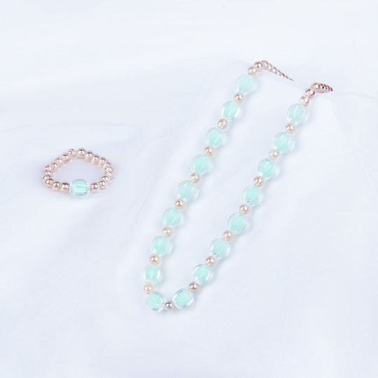 GIRLS ELEGANT BEADED NECKLACE & BRACELET