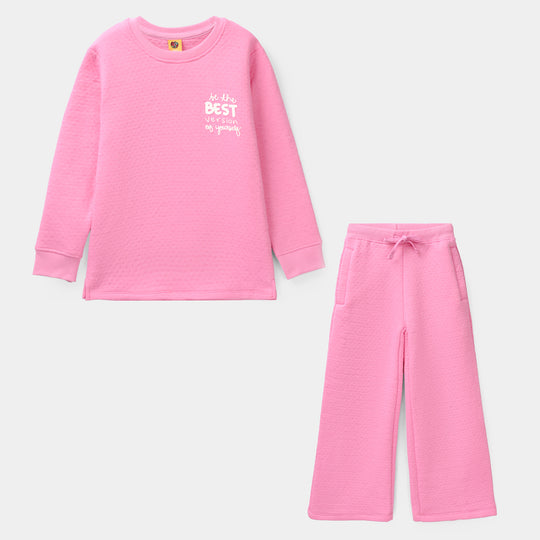 Girls Quilted 2 Piece - Pink