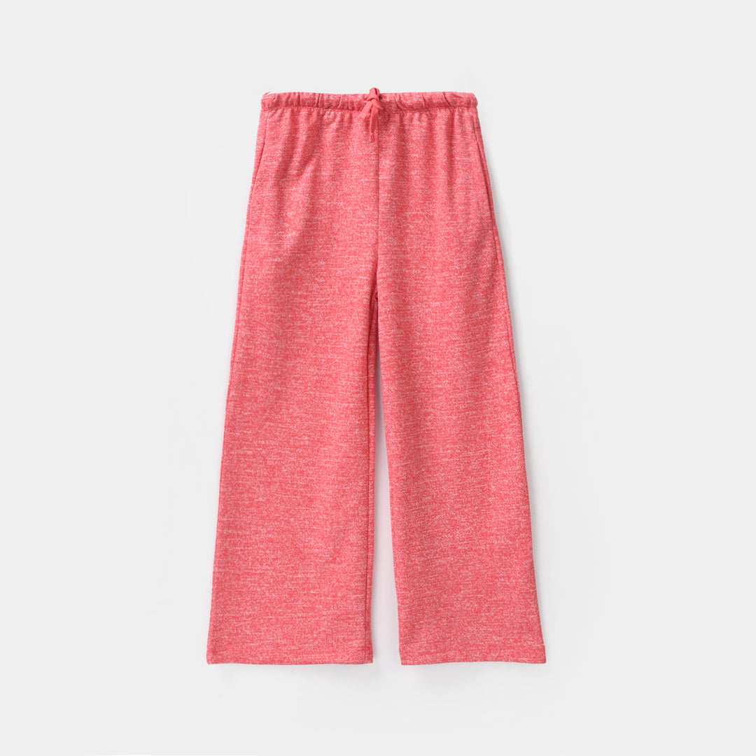 Girls Acrylic-Feather Lurex 2 Piece Smile All Day Long-PINK