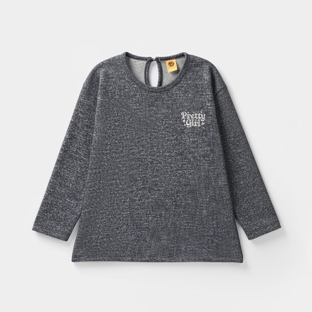 Girls Acrylic-Feather Lurex 2 Piece Pretty Girl-GREY