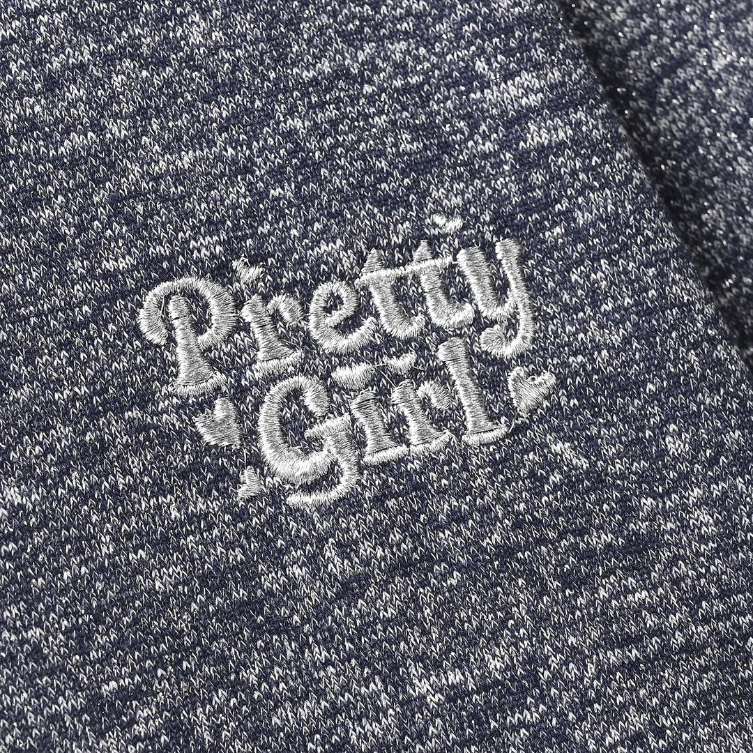 Girls Acrylic-Feather Lurex 2 Piece Pretty Girl-GREY