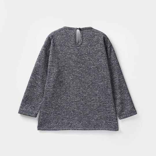 Girls Acrylic-Feather Lurex 2 Piece Pretty Girl-GREY