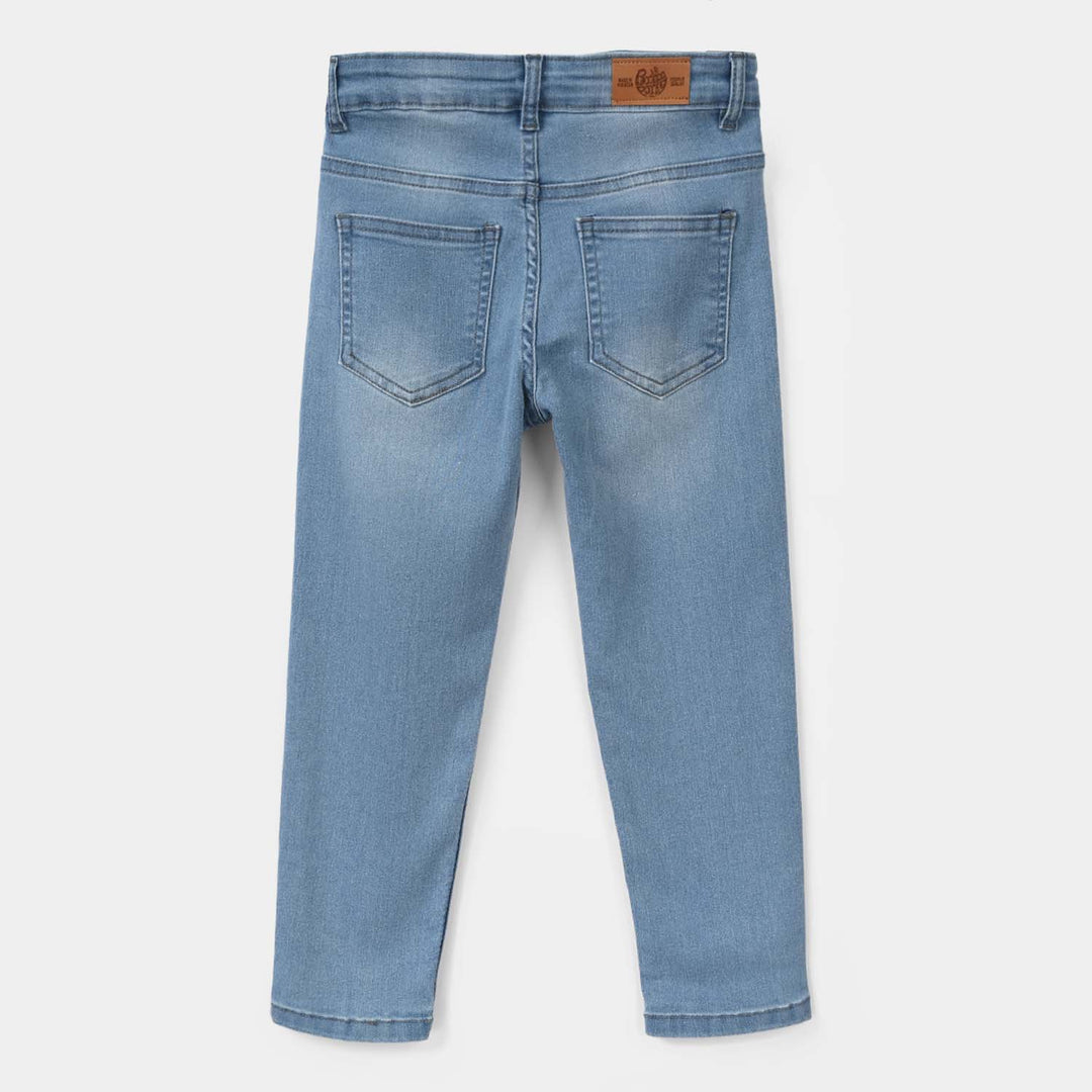 Girls Denim Rigid Pant Basic – Light Blue