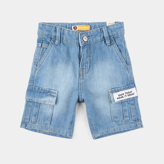 Boys Denim Rigid Shorts (Own Today) - Light Blue