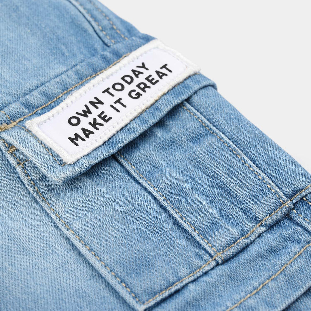 Boys Denim Rigid Shorts (Own Today) - Light Blue