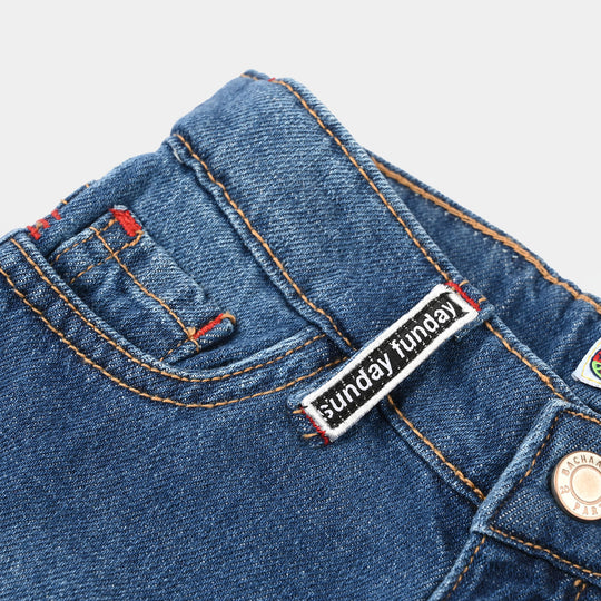 Boys Denim Rigid Short - Mid Blue