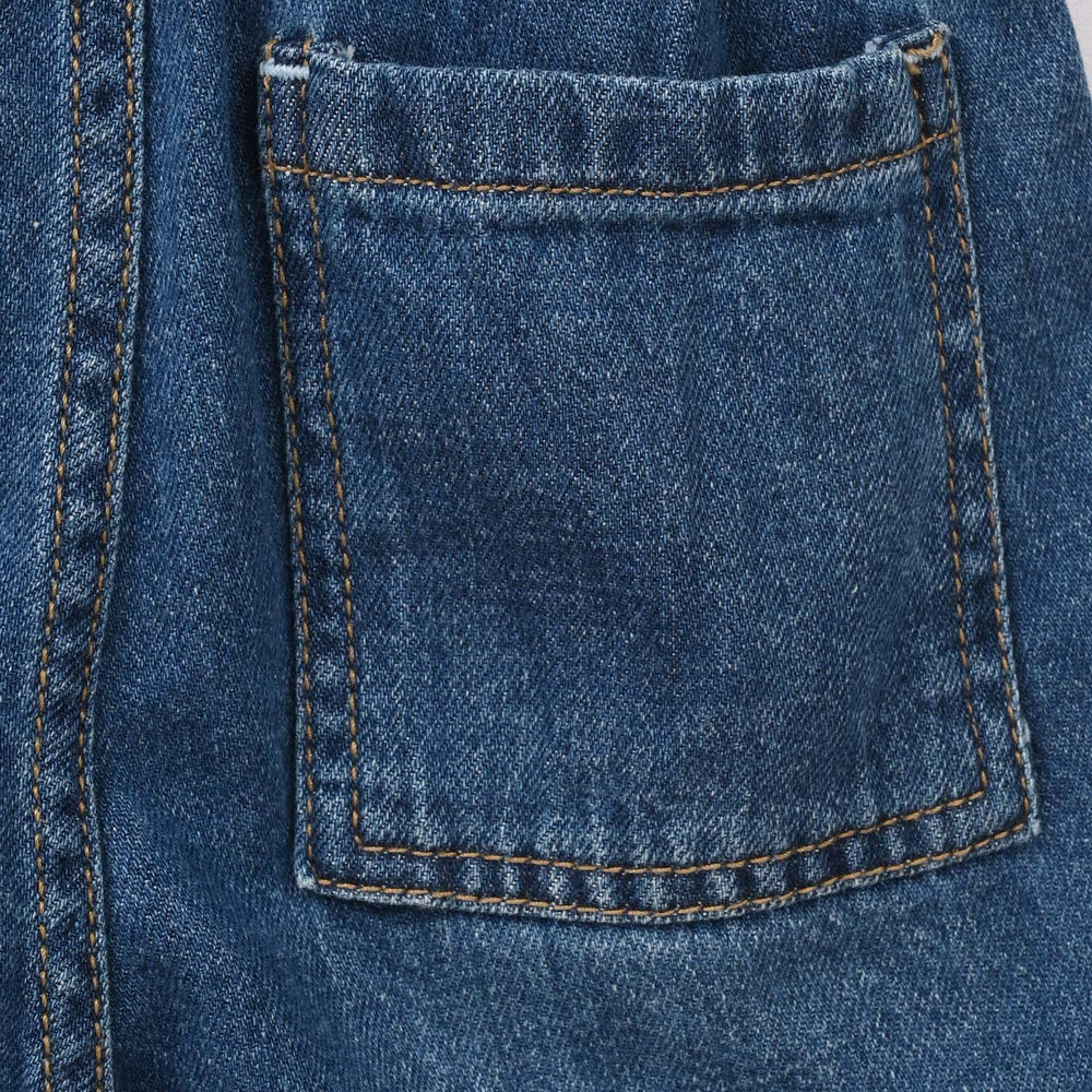 Boys Denim Rigid Shorts - Mid Blue